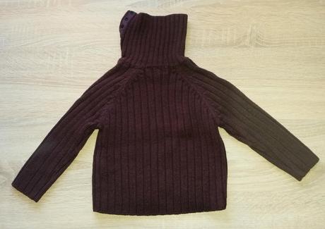 Žebrovaný bordó rolák vel. 92-98, 92