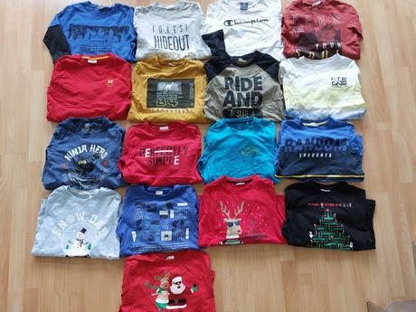 Sada, set triček s dlouhým rukávem, 140, 17ks, coccodrillo,140