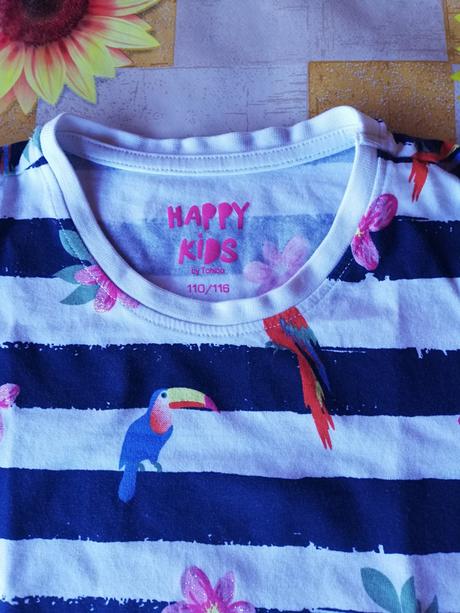Tričko s papoušky vel. 110/116., tcm,110