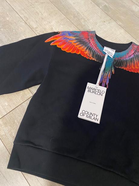 Designová italská mikina marcelo burlon, 8 let, 128