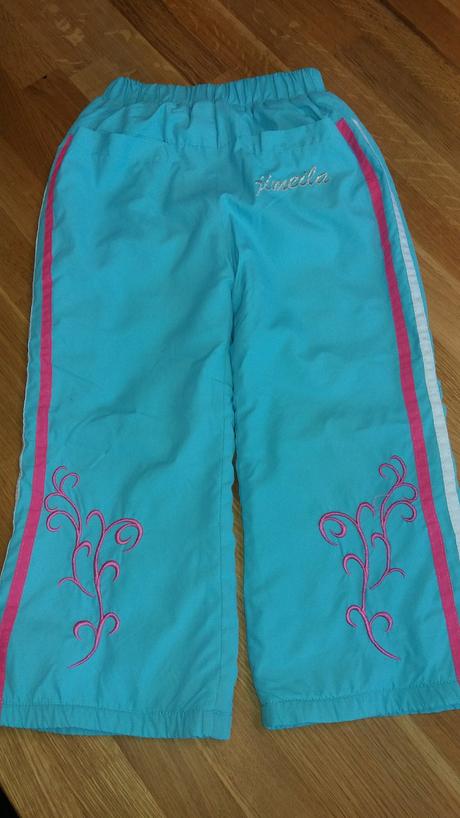 Šusťákové podšité kalhoty, 104