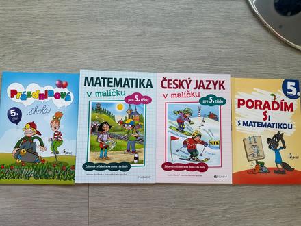 Vyplňovací sešity - 5. třída, matematika, čj, 4 ks,