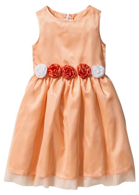 Slavnostní šaty s květy holčičí meruňkové vel. 128, bonprix,128