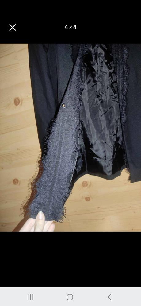 Elegantní černé sako s krajkou vel. xs, reserved,xs