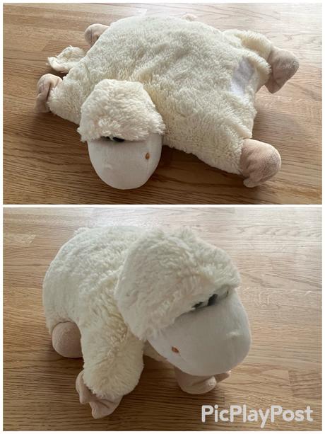 Dětský polštářek - beránek cca 30 x 20 cm,