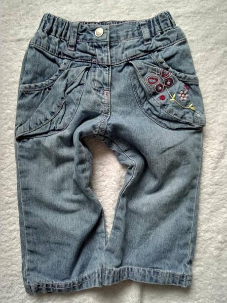 Zateplené rifličky s výšivkou, adams,80