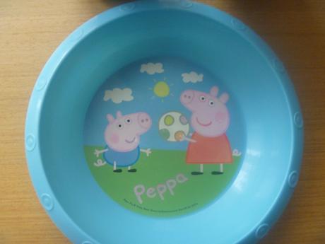 3 dílná sada plastového nádobí s peppa pig, 