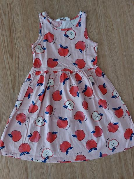 Šaty s jablíčky ham vel122/128, h&m,122