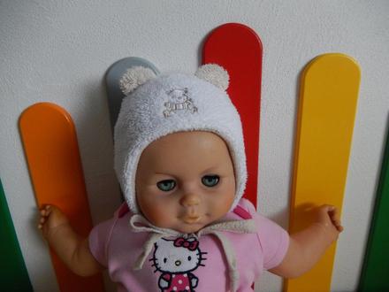 Krásná čepička s oušky, rockino,56