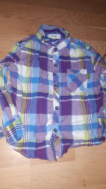 Fialova kostkovaná košile baker 104, 104