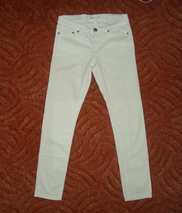 Bílé kalhoty rifle džíny, denim,38