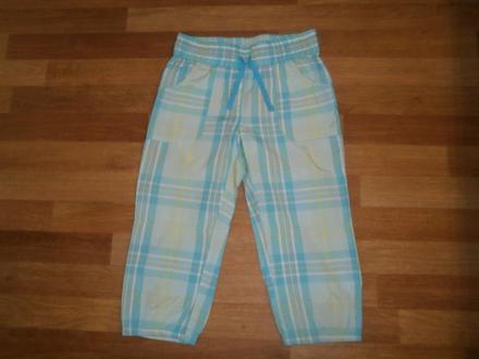 3/4 plátěné kalhoty,zn.yigga ,vel.134/140, yigga,134