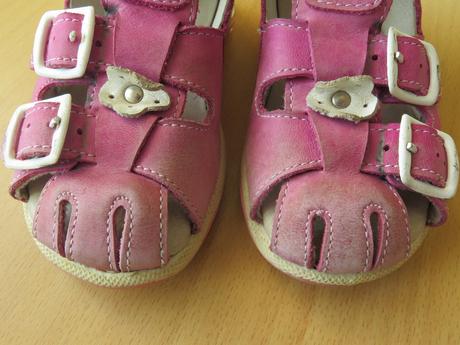 Letní boty růžové s bílými kytičkami ii, 24