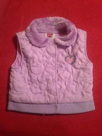 Dívčí vesta - vestička srdce - srdíčko, 68