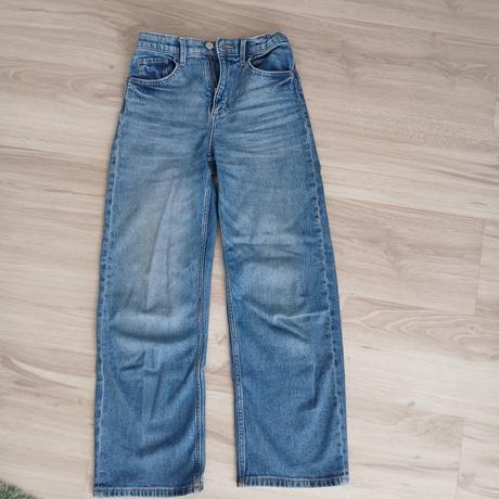 Wide leg jeans, baggy - široké rifle, h&m,146