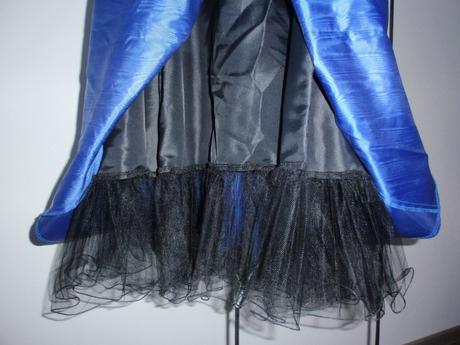 Šaty na ples - plesové modré vel. 44 (xl)., xl