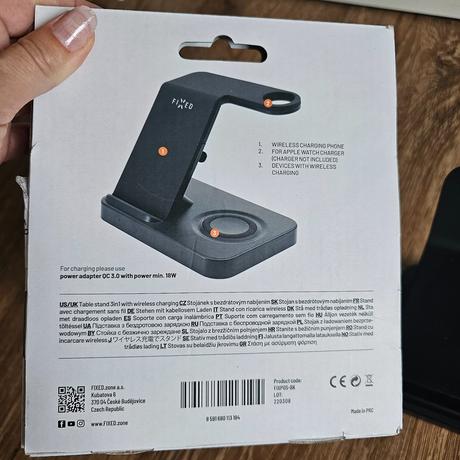 Fixed powerstation 3v1 bezdrátový nabíjecí stojan, 