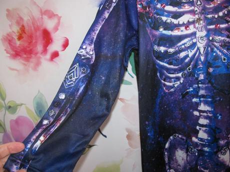 Karneval - elastický overal kostlivka, 