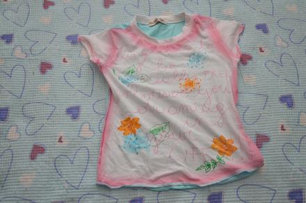 122 128 tričko s korálky, 128