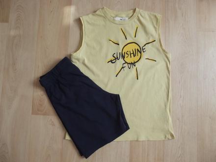 Triko+šortky v.128, h&m,128