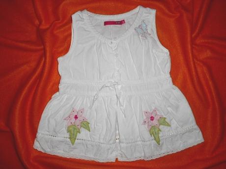 Sněhově bílý vyšívaný krojový top, 