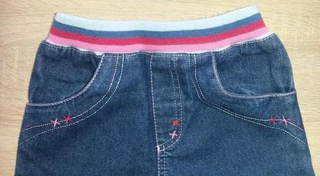 Džíny se širokou gumou v pase vel. 98-104, tiny ted,98