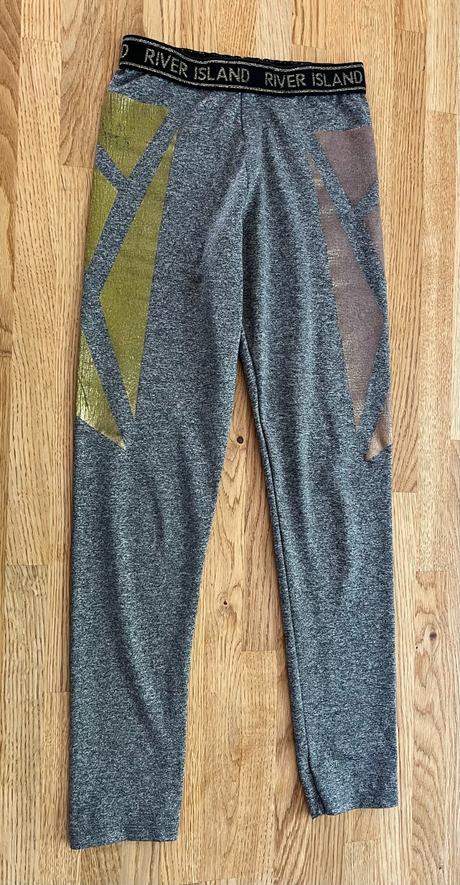 Sportovní elast. legíny river island vel. 140, river island,140