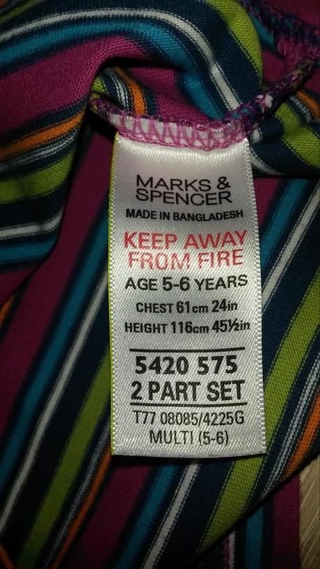 Bavlněné pruhované tričko s rolákem vel. 110-116, marks & spencer,110