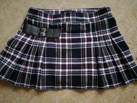 Kárková skládaná sukně krátká, h&m,xs