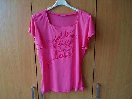 Růžové tričko triko krátký rukáv, 170