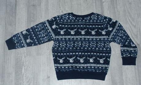 Teplý zimní svetr se soby, next,98