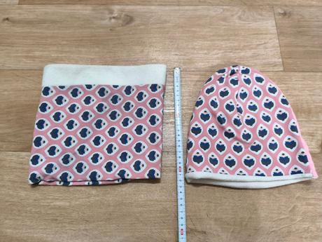 Set čepice a nákrčníku (růžová), 110