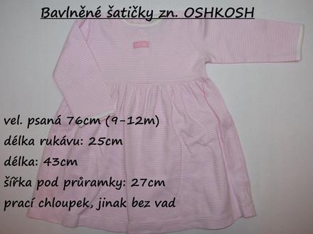 Bavlněné šatičky zn. oshkosh, oshkosh,80