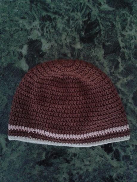 Čepice háčkovaná obvod 2x20 cm, výška 15 cm, 80