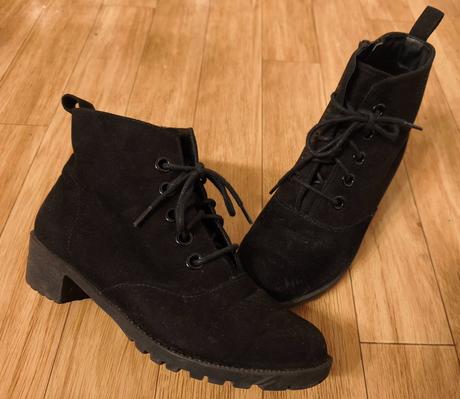 Černé kotníkové boty vel. 36, h&m,36