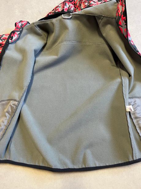 Bunda softshell fantom - růžový maskáč vel 146, 146
