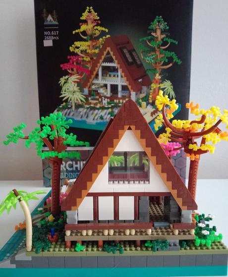 Stavebnice s chatkou u jezera, 2688 dílků, 