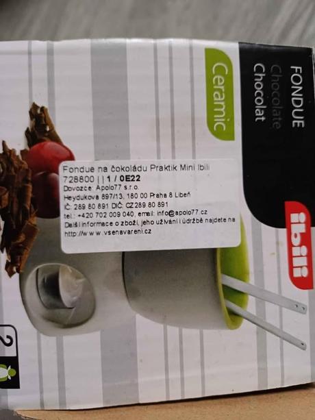 Set na čokoládové fondue, 