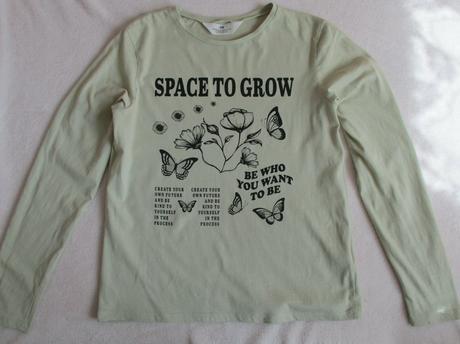 Dívčí bavlněné tričko dlouhý rukáv h&m 158 164, h&m,158