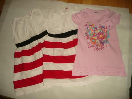 Šaty letní 3ks vel 110/116, 122