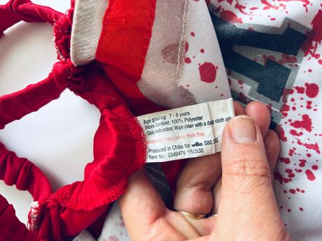 K5/  kostým zombie roztleskávačky- v.7/8 let, 