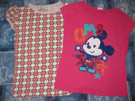 2x tričko s krátkým rukávem, disney,122