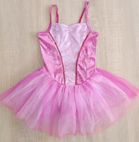Taneční trikot s tylovou sukní vel.98/110, 104