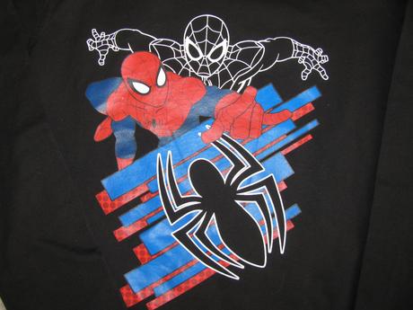 Černé bavlněné tričko spiderman, marvel,140