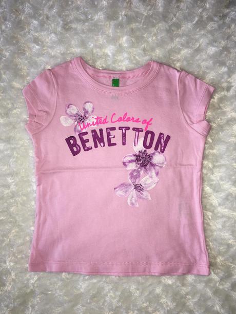 Růžové tričko benetton, benetton,74