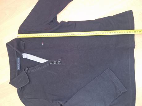 Tričko s límečkem, dl.rukáv černé tommy hilfiger, tommy hilfiger,m