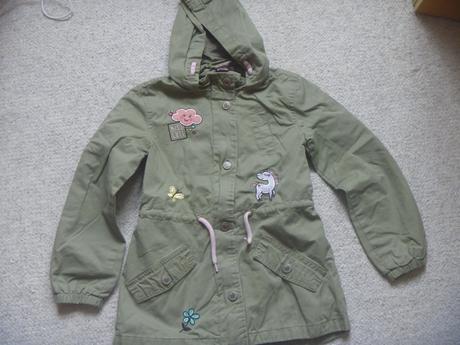 Jarní khaki parka s jednorožcem z. dopodopo v. 128, dopodopo,128