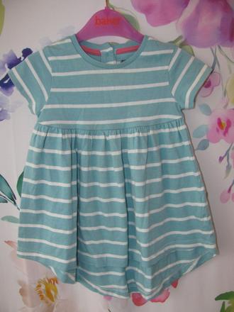 Bavlněné mátové letní šatičky, 80