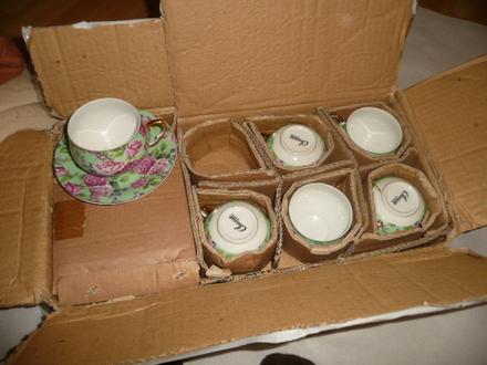 Čajová sada hrnek talířek 6ks, 