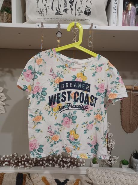 Tričko s kytičkami croptop 170 / xs-s, h&m,170